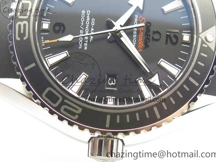 0119 Planet Ocean Pro Ceramic Bezel 45mm 1:1 OMF Best Edition On Rubber Strap A8500 (Black Balance Wheel) MoistureWicking 8136